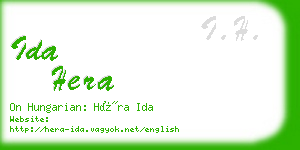 ida hera business card